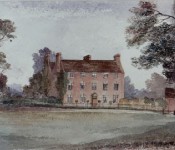 A watercolour of Donnington House